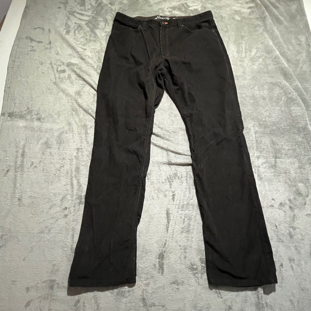 Eddie Bauer Corduroy Pants Mens 38x34 Brown Straight Fit 13207090